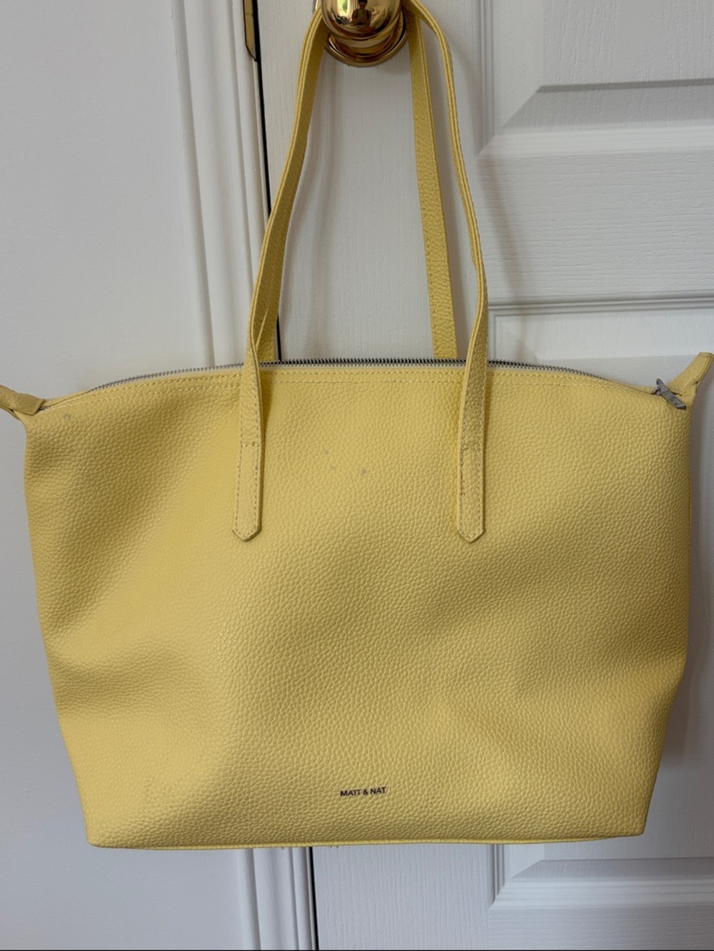 Matt & Nat Lemon Yellow Pebbled Tote